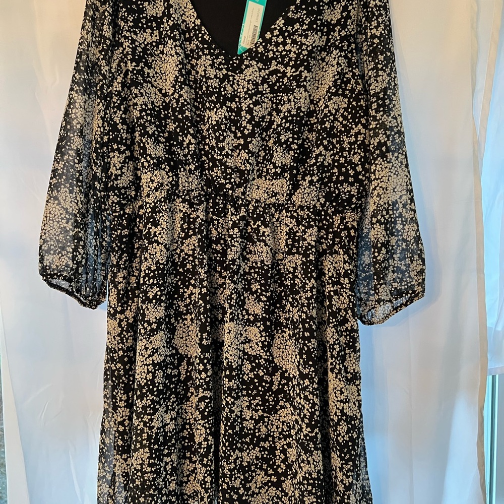 Elegant Black and White Women's Dress